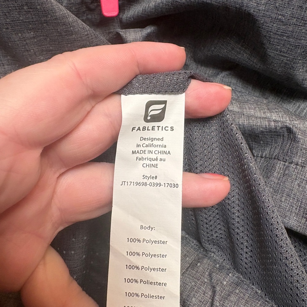 Fabletics Gray Lightweight Mesh-Lined Pullover - image 5